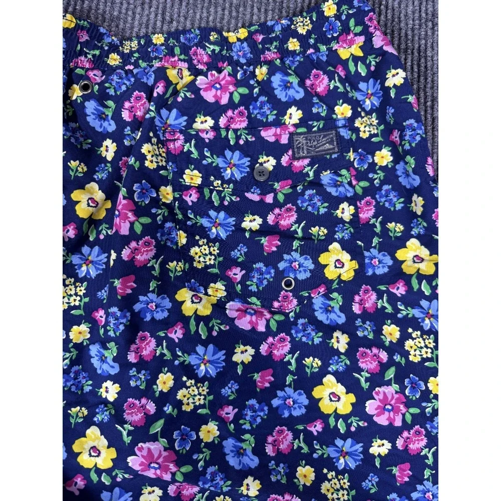 Polo Ralph Lauren Swim Trunk Shorts Bathing Suit 3XL Big 3XB Floral Pony AOP